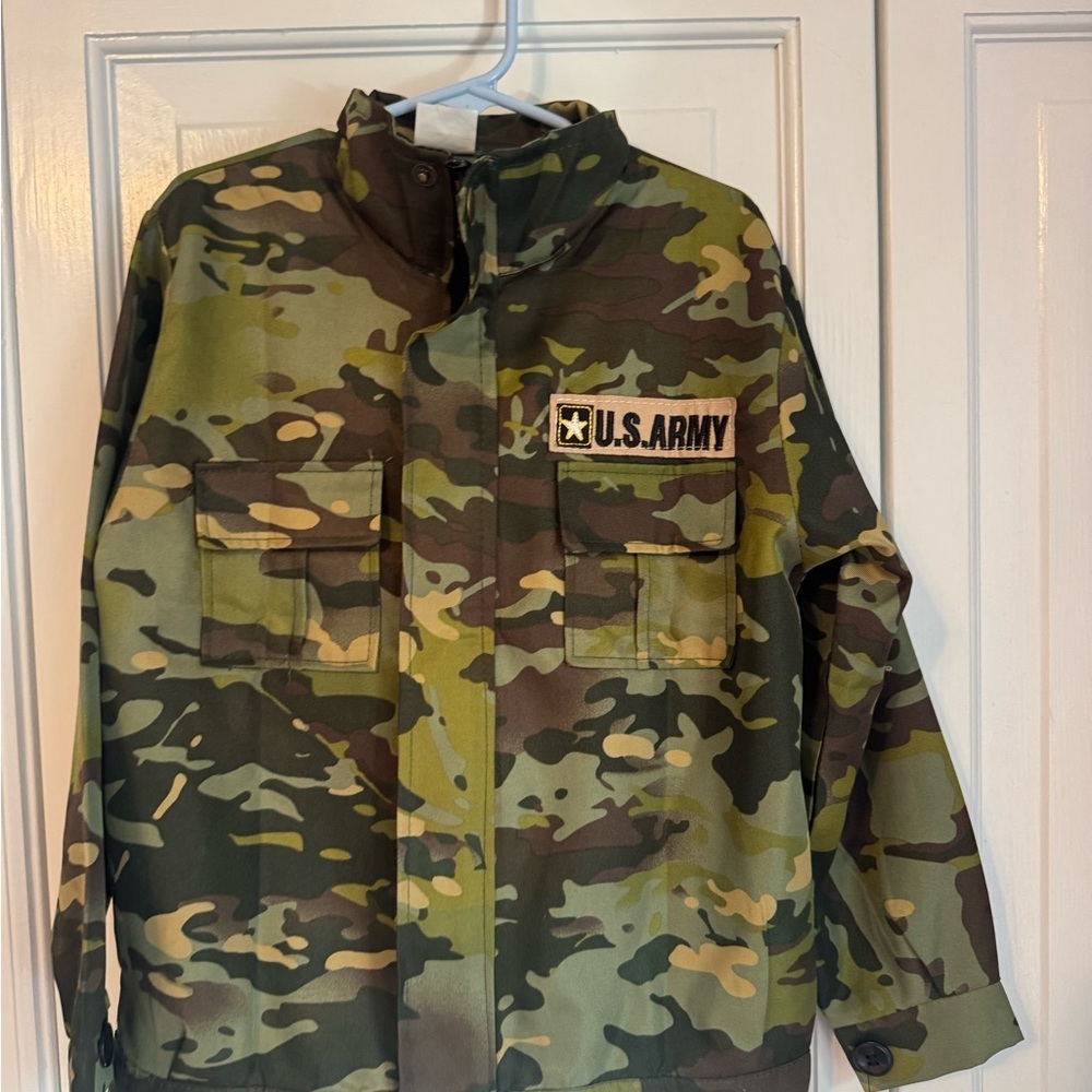 🪖 Metemot Kids Army Role Play Set Costume – Camo Jacket & Vest (Size M) LIKE NEW